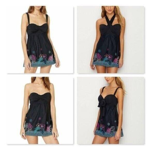 Coco Reef One Piece Swimsuit Women's Size 8/10 Bust 32/34C Underwire 5 Way Dress - Picture 4 of 13